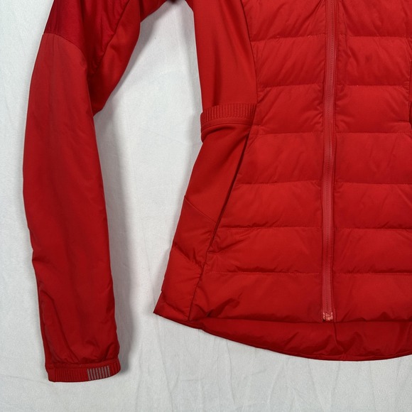 Lululemon Down For It All Jacket Womens 2 Red Hooded Full Zip LW4BK0S Activewear - Picture 4 of 14